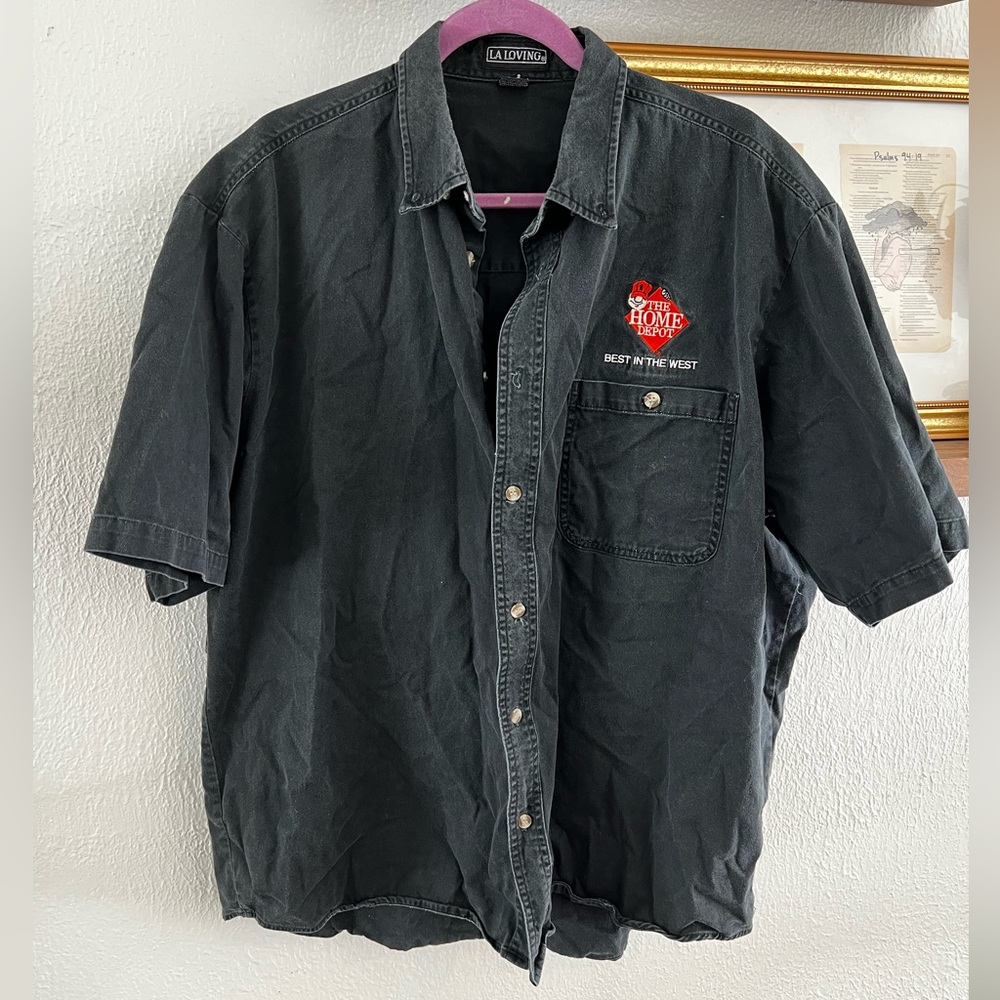 Vintage Home Depot Button Up